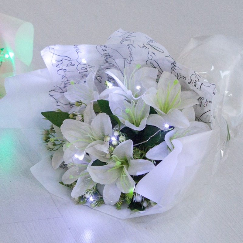 LED 열매백합꽃다발 45cm플라워트리